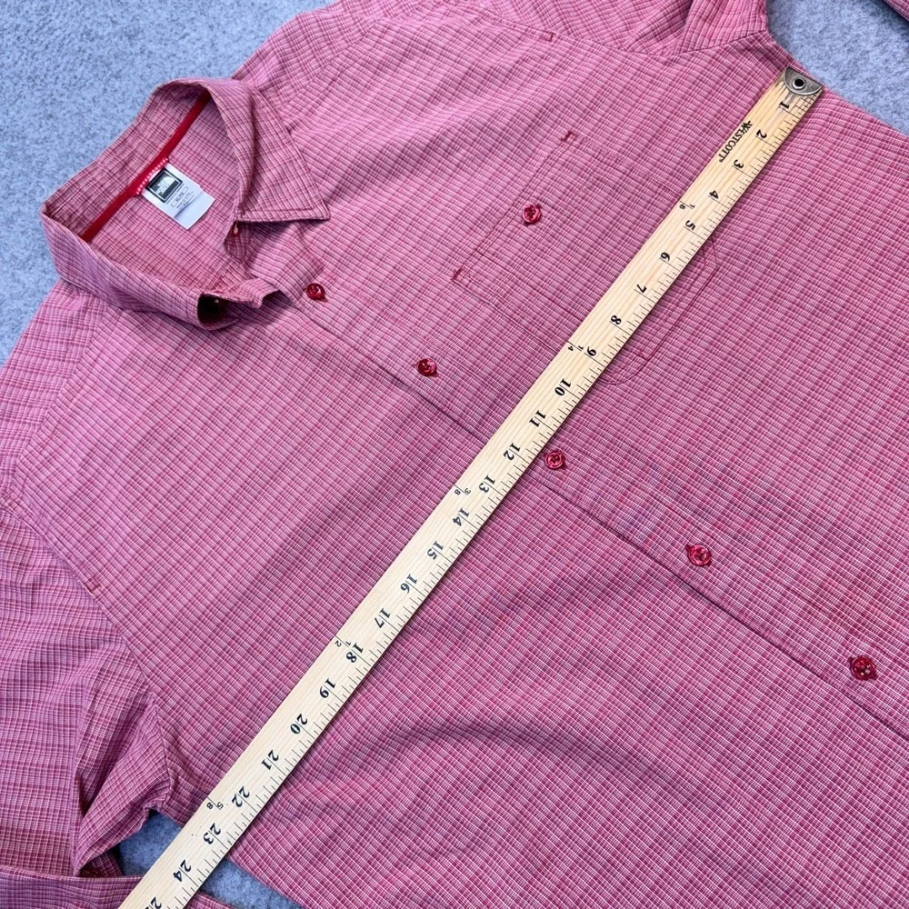 The North Face Men's XL Button Down Shirt Red Plaid Long‎ Sleeve Casual Outdoor